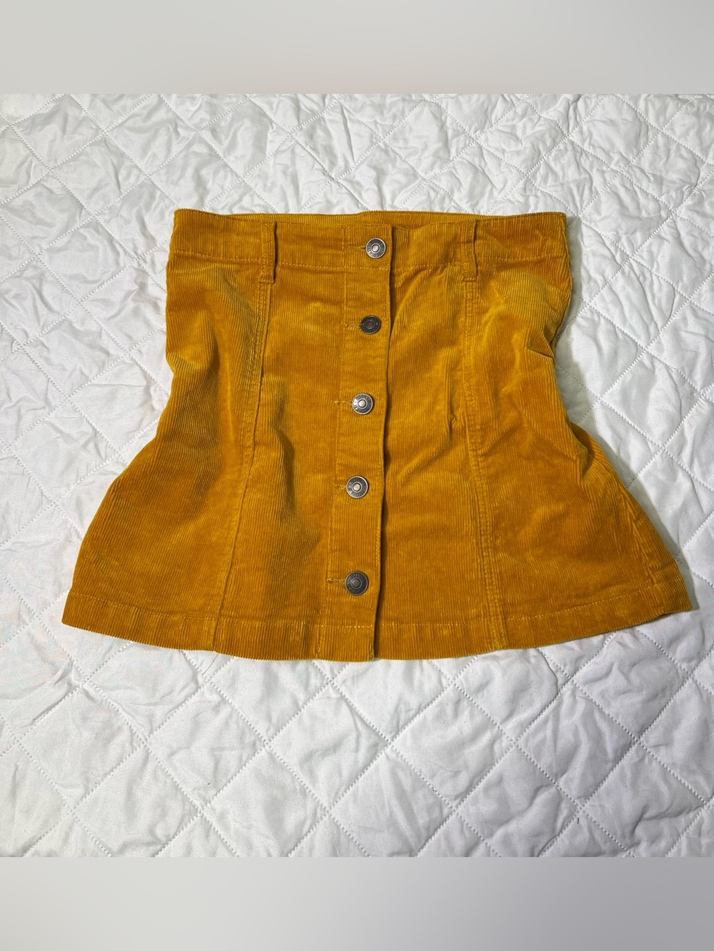 Forever 21 yellow corduroy mini skirt